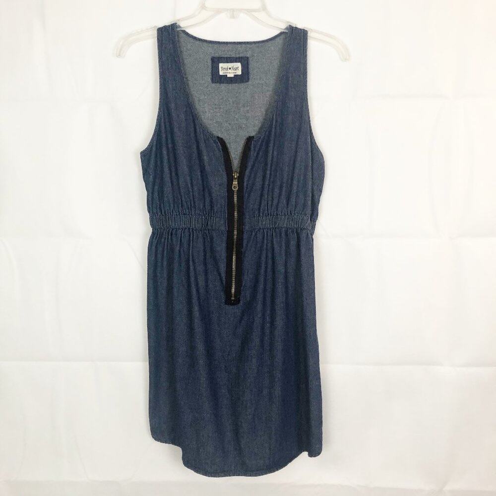 Derek Heart I 100% Cotton Sleeveless Denim Dress